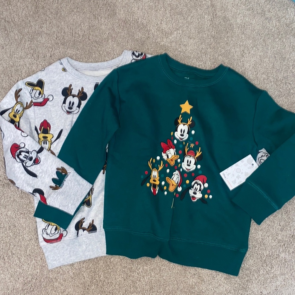Set of two Disney holiday sweaters made by Jumping Bean - Size 5 kids